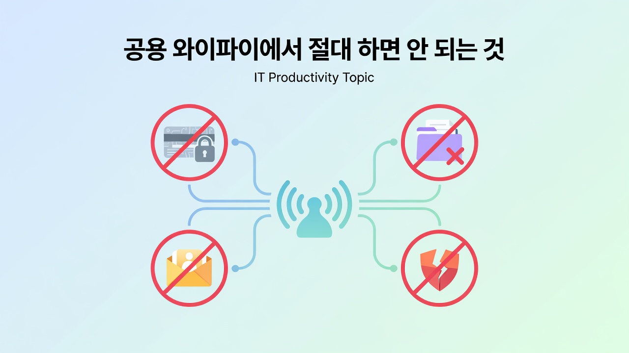 공용 와이파이에서 절대 하면 안 되는 것 공용 와이파이에서 절대 하면 안 되는 것