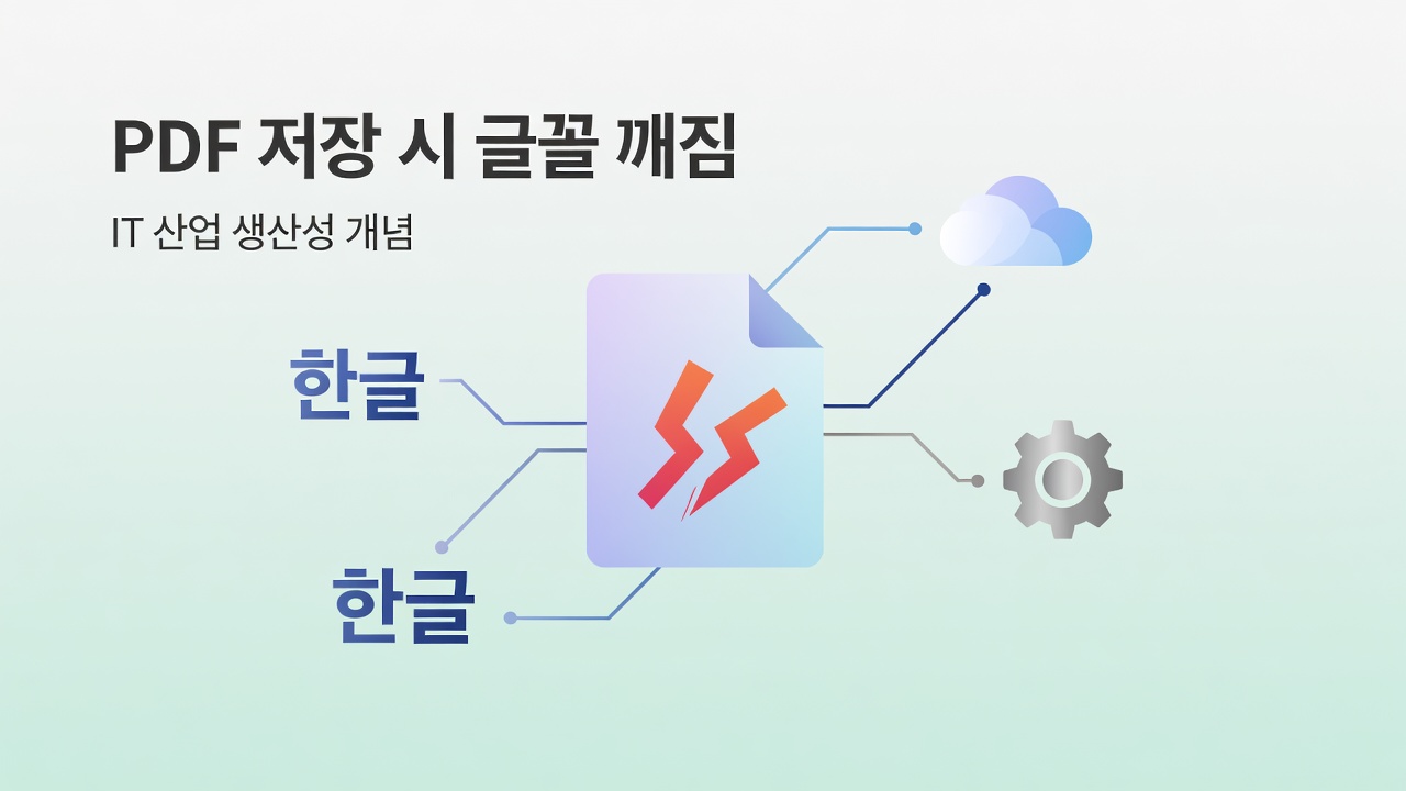 왜 PDF로 바꾸면 한글 글씨가 깨질까