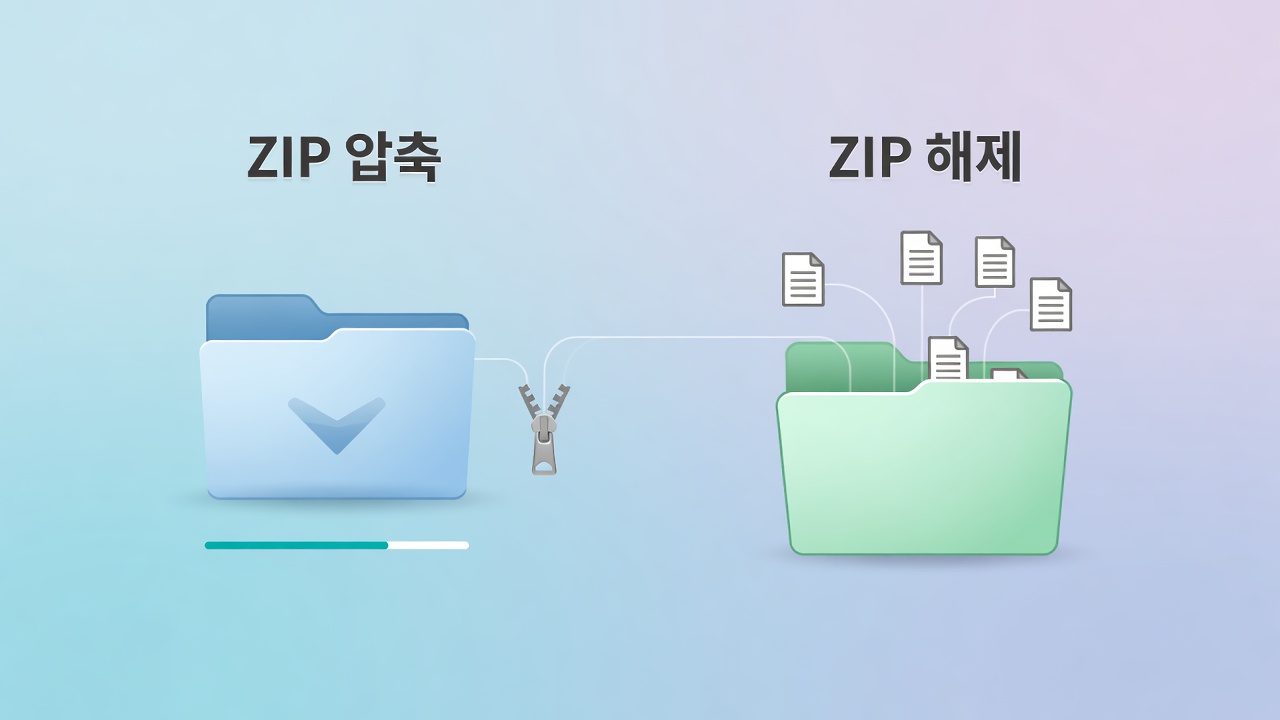 윈도우에서 압축 파일 만들기