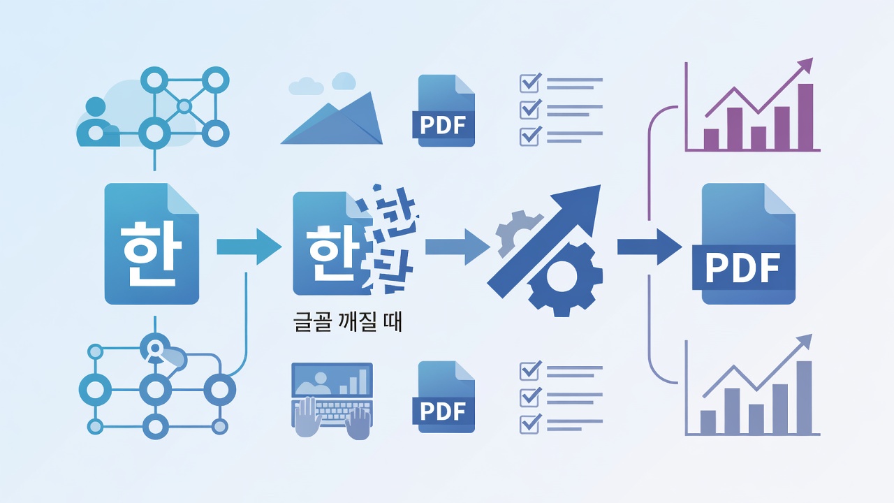 한글 PDF로 저장하면 글꼴 깨질 때 한글 PDF로 저장하면 글꼴 깨질 때