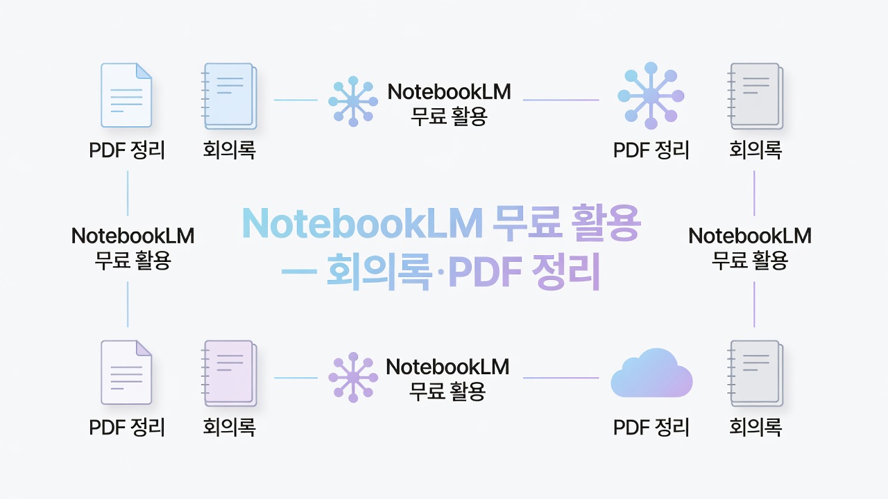 NotebookLM 무료 활용 — 회의록·PDF 정리 NotebookLM 무료 활용 — 회의록·PDF 정리