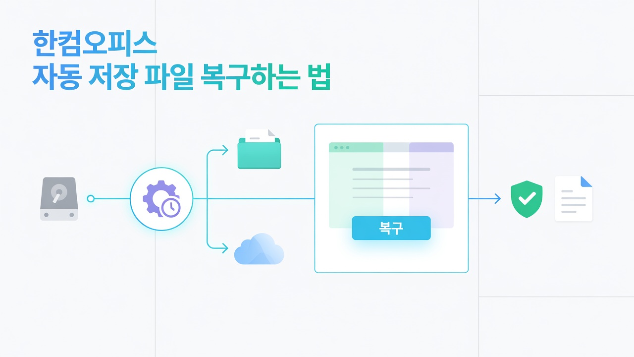 한컴오피스 자동 저장 파일 복구하는 법 한컴오피스 자동 저장 파일 복구하는 법