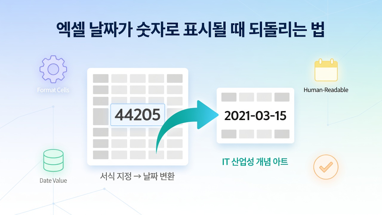 숫자를 다시 날짜로 되돌리는 3가지 방법